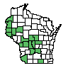 County distribution map- click for detailed distribution maps.