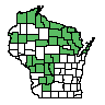 County distribution map- click for detailed distribution maps.