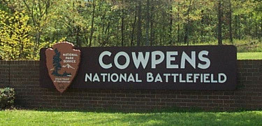 Cowpens National Battlefield front gate in spring