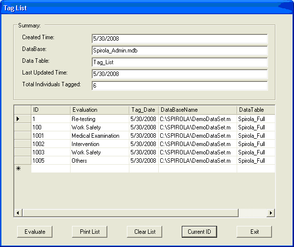 SPIROLA Software Screen Capture - Figure 8