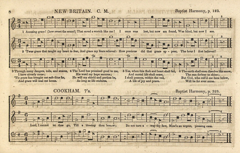 sheet music for 'Amazing Grace'