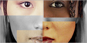 composite face of several races