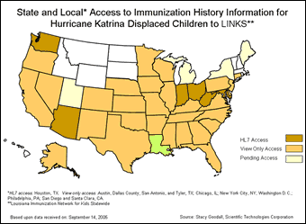 Click for larger image of map of CDC Deployed Personnel