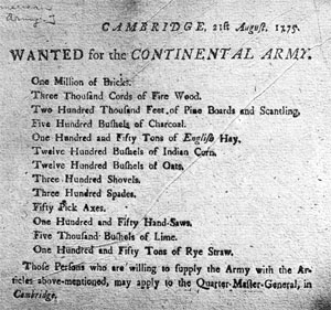 Text of Wanted for the Continental army.