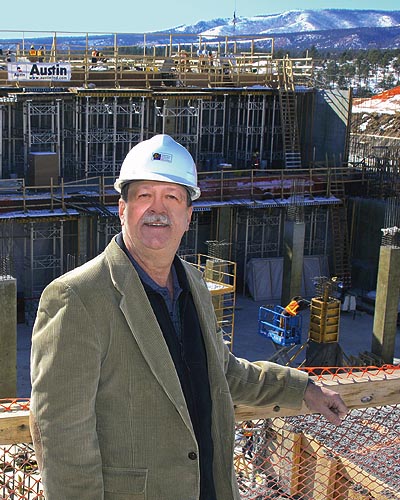 Glenn Mara stops by the Chemistry and Metallurgy Research
Replacement Project construction site