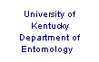 Text Box: University of Kentucky Department of Entomology  
