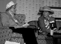 Women who worked for the Red Cross during the war remembered their experiences during a panel in the Veterans History Project Pavilion.