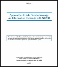 Document cover of Approaches to safe nanotechnology