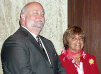 Robert Martin, director of the Institute of Museum and Library Services (IMLS) with Renee Swartz, participant in the 1979 and 1991 White House conferences, current coordinator of the New Jersey Center for the Book and recent appointee to the IMLS board.