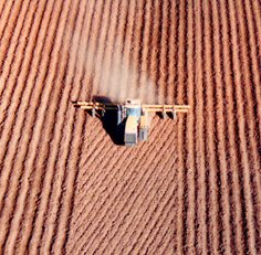 Tractor steered with GPS