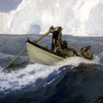Chase of the Bowhead Whale by Clifford W. Ashley, 1909. Oil on Canvas.