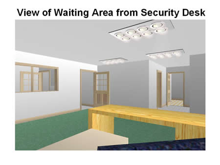 View of Waiting Area from Security Desk