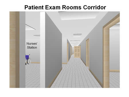 Patient Exam Rooms Corridor