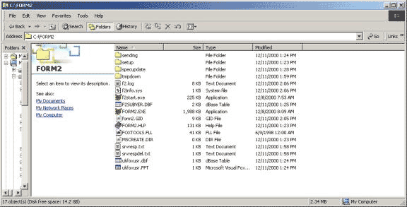 folder sample window