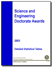 Science and Engineering Doctorate Awards: 2003.