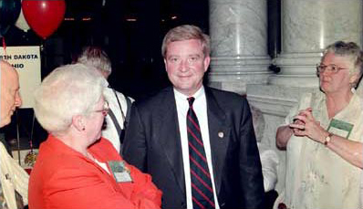 Rep. Bob Ney (R-Ohio) celebrates his state's Local Legacies with constituents at a reception in the Great Hall on May 23.