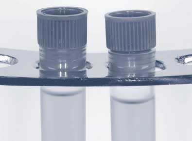 Close-up of test tubes