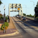 Edmund Pettus Bridge with Cars - courtesy Alabama Historical Commission