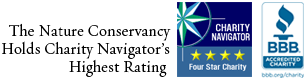 The Nature Conservancy Holds Charity Navigator’s Highest Rating 