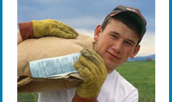 Teen worker on farm