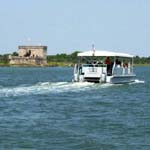 The Matanzas Queen III takes visitors over to Fort Matanzas.