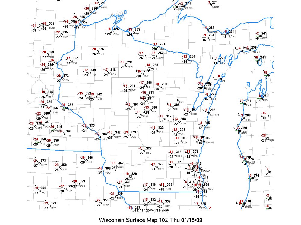 Wisconsin Weather Plot