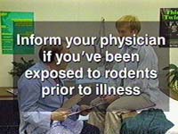 'Inform your physician if you've been exposed to rodents prior to illness'