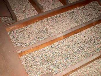 Close Up of Vermiculite Insulation in an Attic