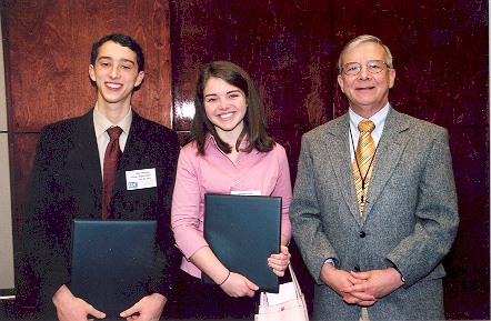 2004 Disease Detectives event winners, who are from Georgia’s Westminster School, receive awards from Dr. Dixie Snider, CDC’s Deputy Director for Public Health Science.
