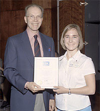 2001 Disease Detectives event winners receive awards from CDC Director Dr. Jeffrey P. Koplan.