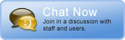 Chat Now. Join in a discussion with staff and users.