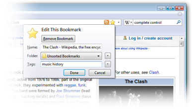 Bookmarks screenshot