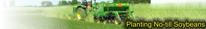 No-till planting soybeans into standing rye