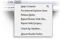 Firefox Support screenshot
