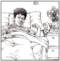 Adult in bed