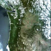 Satellite image of West coast of US