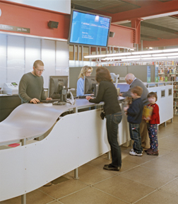customer service desk & librarians