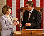 Rep. John Boehner and Rep. Nancy Pelosi