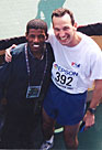 Haile Gebrselassie and VOA's Sonny Young