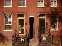 Children on Row House Steps, Washington, D.C.