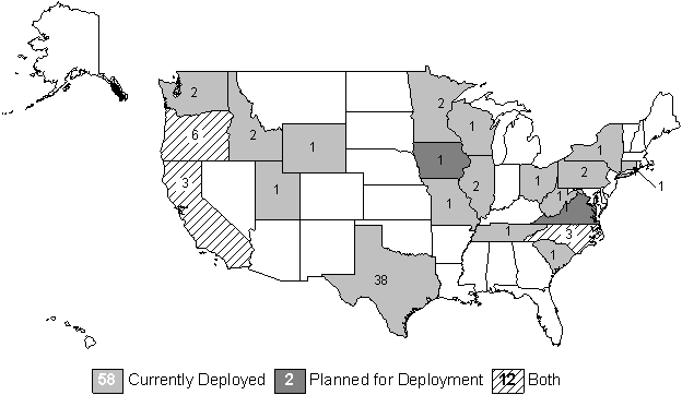 Figure 3. States Deploying Environmental Road Hazard Warning Systems