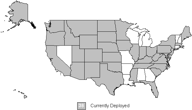 Figure 30. States Deploying Dynamic Message Sign Systems