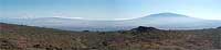 panorama from Hualalai volcano, looking at Kohala Mountain and Mauna Kea