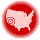 icon of U.S. with earthquake waves