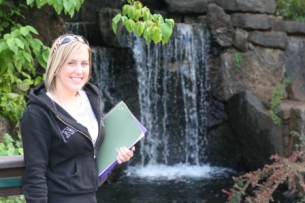 Waterfall and Girl (large)