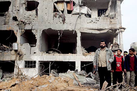 Site of airstrike on home of top Hamas official's relative
