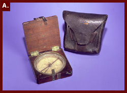 William Clark's compass and case