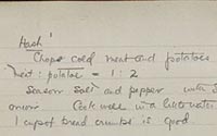 1908 diary entry for "Apple Pie,"