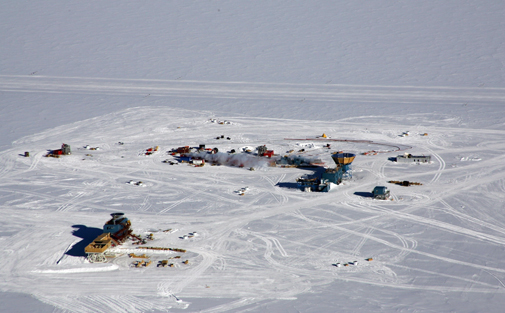 Telescopes used for research at the South Pole