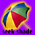 Seek Shade: image of a beach umbrella